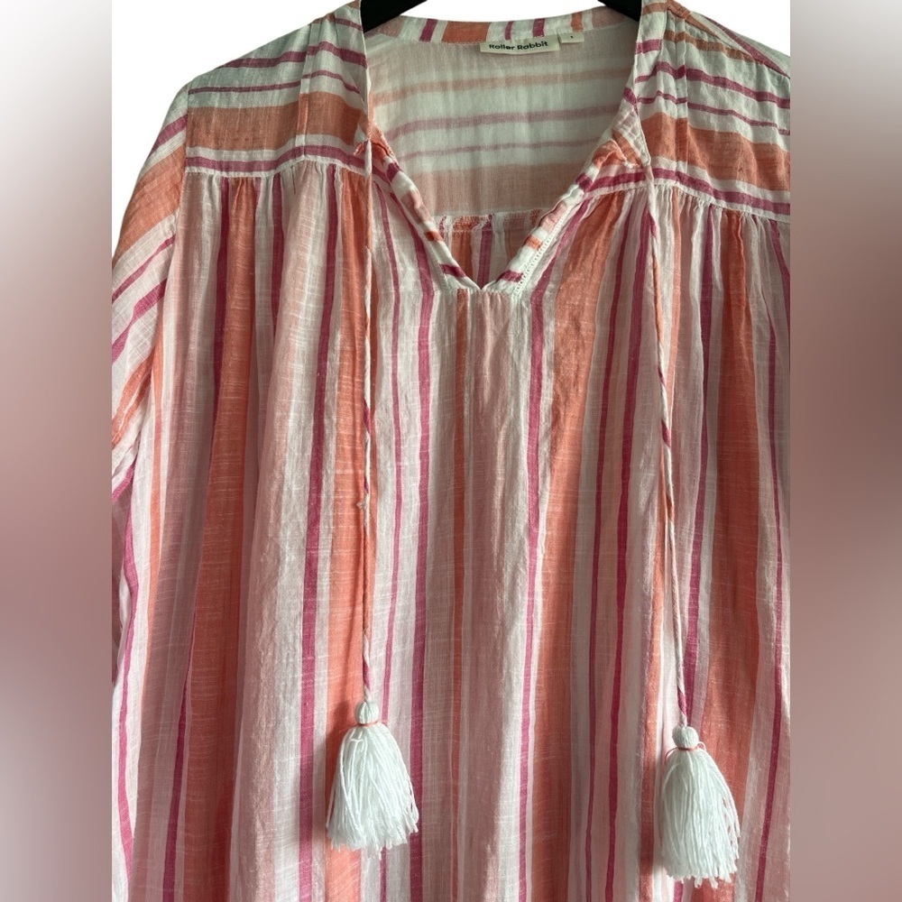 Roller Rabbit Lightweight Striped Cover-Up Size Small - Picture 3 of 6